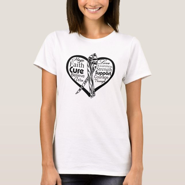 Karzinoides Krebs-Herz-Band T-Shirt (Vorderseite)