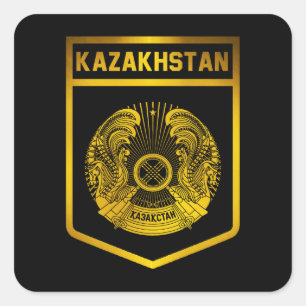 Kasachstan-Emblem Quadratischer Aufkleber