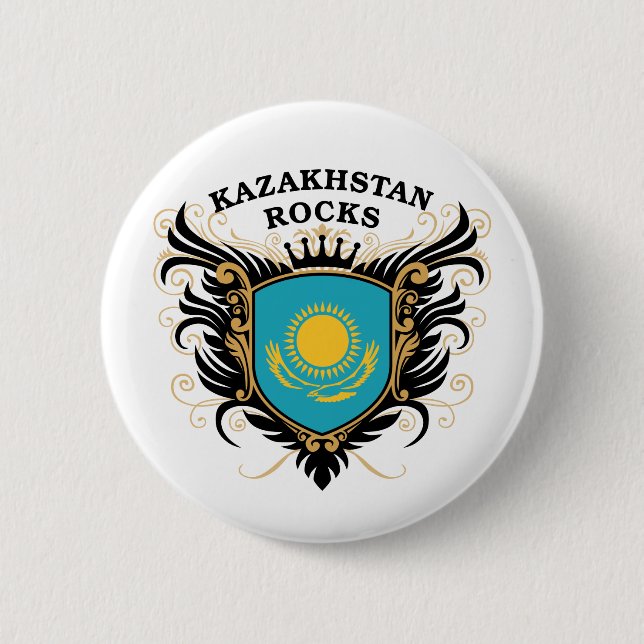 Kasachstan-Felsen Button (Vorderseite)