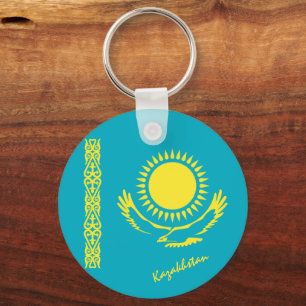Kasachstan Flag & Kasachstan Patrioten / Sport Schlüsselanhänger