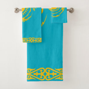 Kasachstan-Flagge Badhandtuch Set