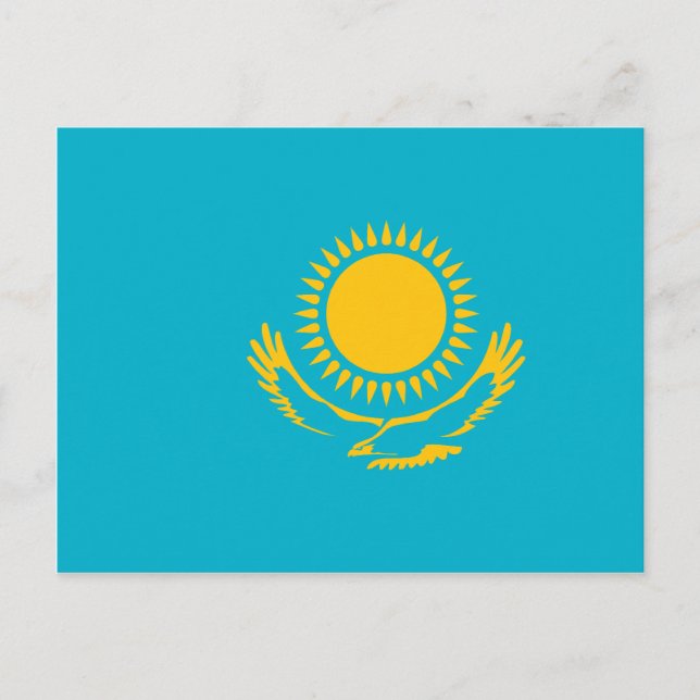 Kasachstan, Flagge Postkarte (Vorderseite)