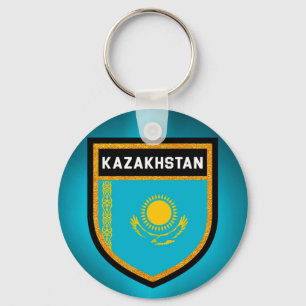 Kasachstan-Flagge Schlüsselanhänger