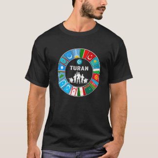 Kasachstan Gokturk Turan Türkei Flagge Turk Bayrag T-Shirt