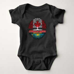 Kasachstan - Kanadisches Treuhandflagge Baby Strampler
