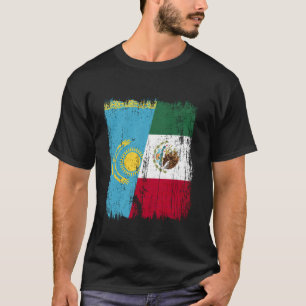 Kasachstan Mexiko Halbflagge Kasachisch Mexikanisc T-Shirt