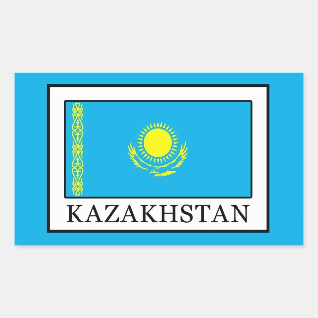 Kasachstan Rechteckiger Aufkleber (Vorderseite)