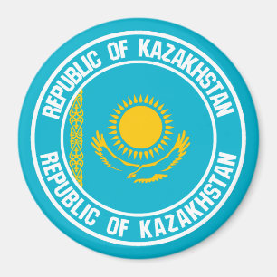 Kasachstan Runde Emblem Magnet