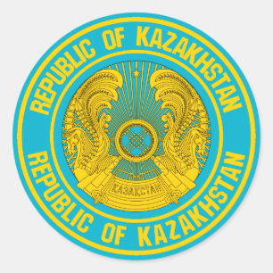 Kasachstan Runde Emblem Runder Aufkleber