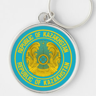 Kasachstan Runde Emblem Schlüsselanhänger