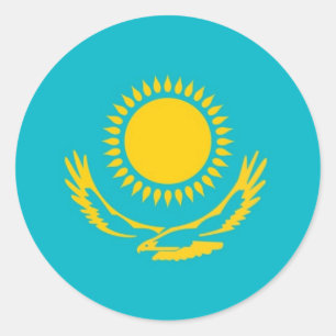 Kasachstan Runder Aufkleber