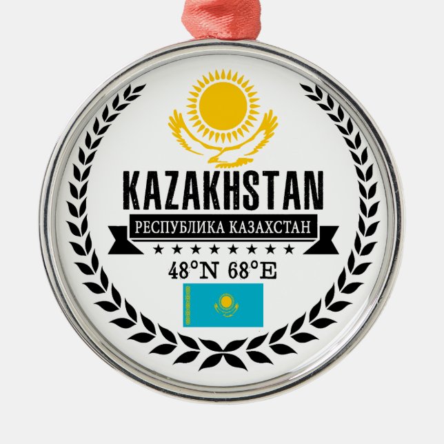Kasachstan Silbernes Ornament (Vorne)