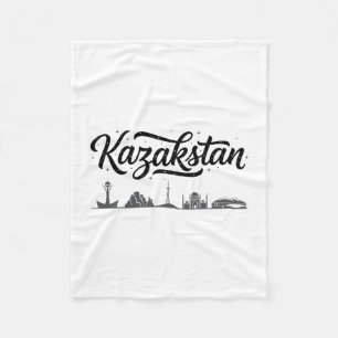 Kasachstan Skyline Reise Urlaub Outfits Fleecedecke