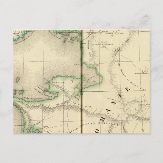 Kasachstan, Usbekistan Postkarte (Vorderseite)