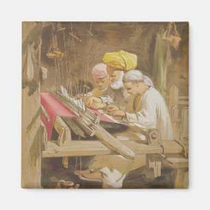 Kaschmir-Schale: Spinnen, 1863 (chromolitho) Magnet