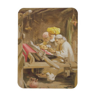 Kaschmir-Schale: Spinnen, 1863 (chromolitho) Magnet