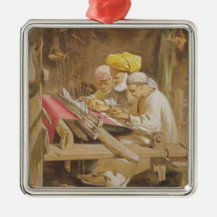 Kaschmir-Schale: Spinnen, 1863 (chromolitho) Silbernes Ornament