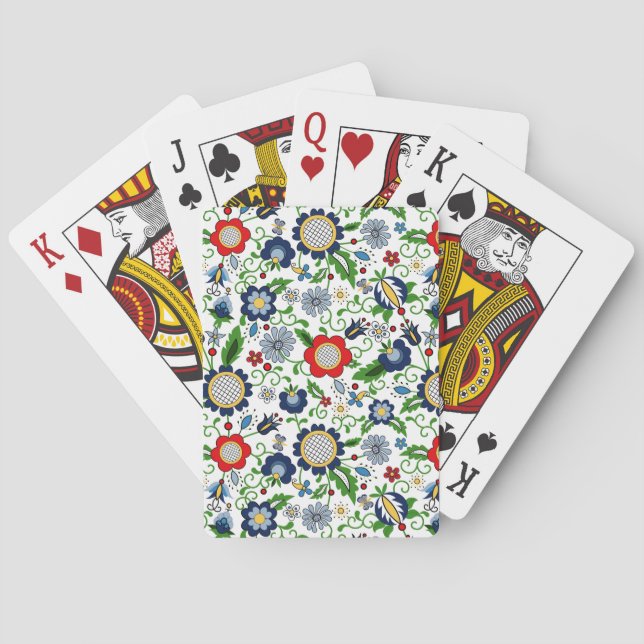 Kaschubische Volksmuster Spielkarten (Rückseite)