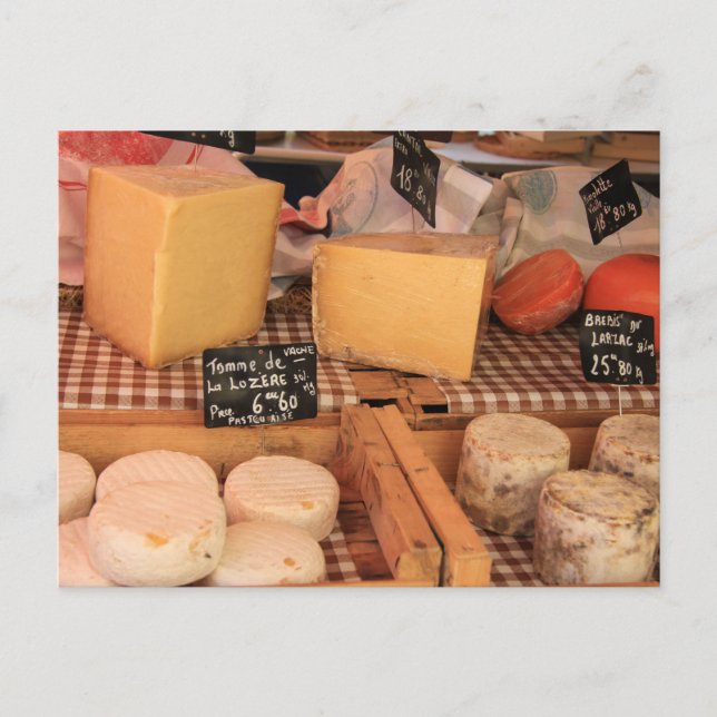 Käse auf dem Markt Postkarte (Vorderseite)