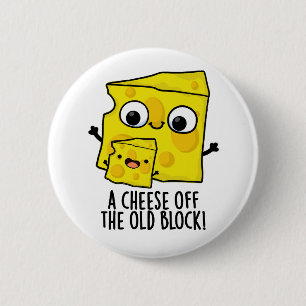 Käse aus dem alten Block Funny Food Puff Button
