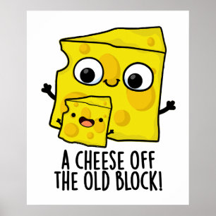 Käse aus dem alten Block Funny Food Puff Poster