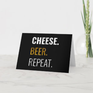 Käse Bier Wiederholen , Lustig Abgenutzt Neuheit Karte