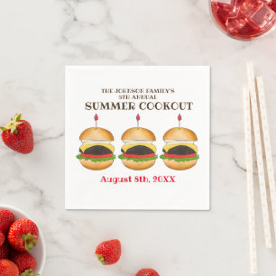 Käse Burger Cheeseburger GRILLEN Barbecue Cookout Serviette