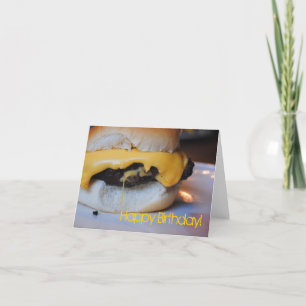 Käse Burger Happy Birthday Card Karte