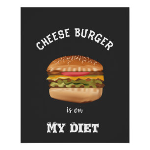 Käse Burger ist auf dem Shirt Poster
