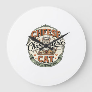 Käse Charcuterie Katze Käse Charcuterie Katze Vint Große Wanduhr