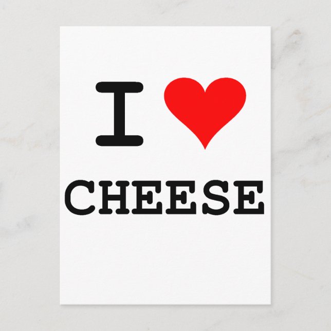 Käse der Liebe I (schwarze Beschriftung) Postkarte (Vorderseite)