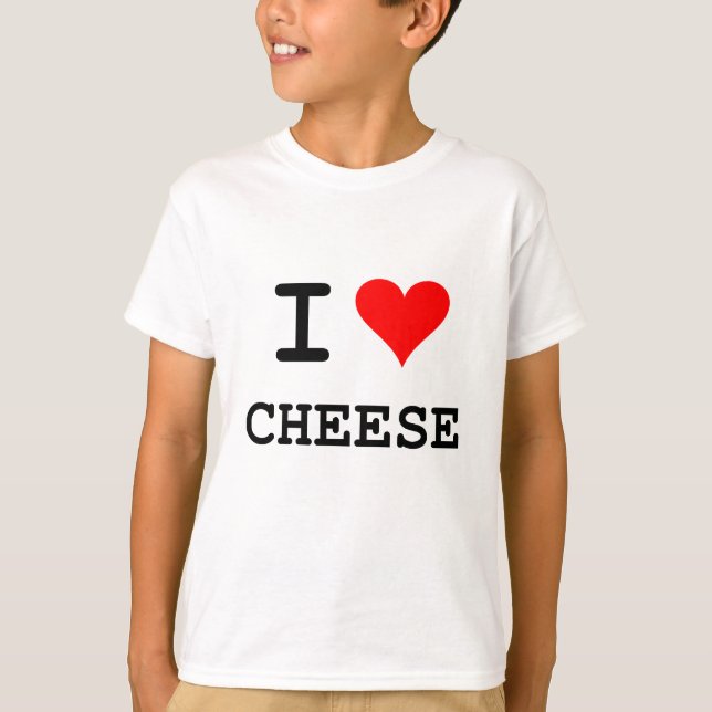 Käse der Liebe I (schwarze Beschriftung) T-Shirt (Vorderseite)