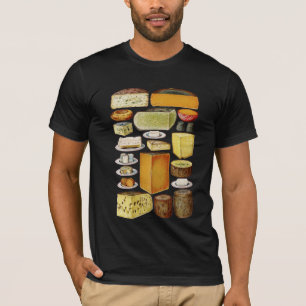 Käse Diagramm Arten von Käse Ausbildung Kunst Diag T-Shirt