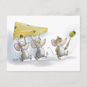 Käse Einbringen (mit Oliven) Postkarte