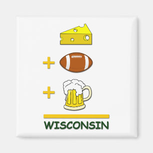 Käse-Fußball-Bier Wisconsin Magnet