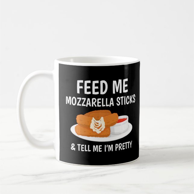 Käse Fütterte mir Mozzarella Sticks Kaffeetasse (Links)
