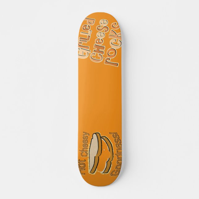 Käse, gegrillt, heiße Käsesorten Skateboard (Vorne)