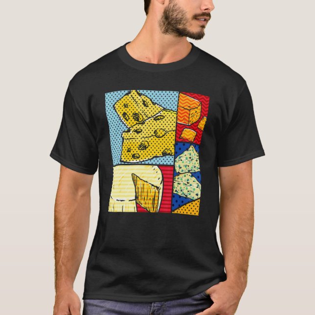 Käse Gouda Snack Feinschmecker Cheddar Pop Käse T-Shirt (Vorderseite)