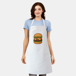 Käse-Gourmet-Burger-Illustration Schürze