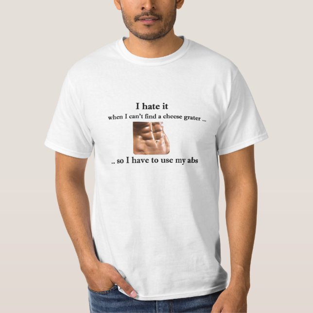Käse Grater Abs - Fun T - Shirt (Vorderseite)