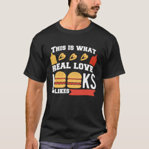 Käse-Grillkäse Burger Real Burger Liebe Fast Food T-Shirt