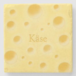 "Käse" in der deutschen Niedlichen Käseauswahl Steinuntersetzer