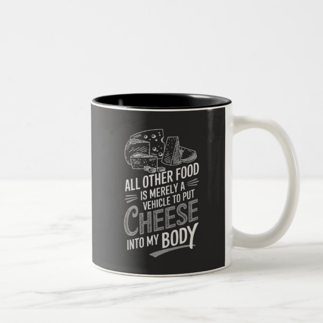 Käse Lover Zweifarbige Tasse (Rechts)