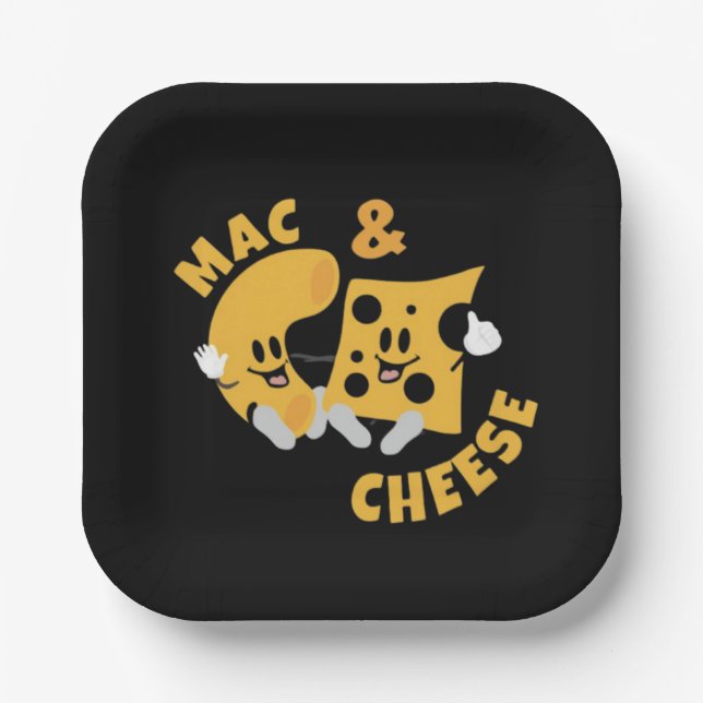 Käse Mac & Cheese Funny Gift Idee Pappteller (Vorderseite)