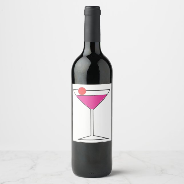 Käse mit Cherry Flasche Weinetikett (Vorderseite)