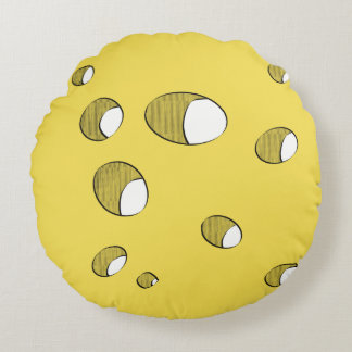 Käse mit Löchern Rundes Kissen