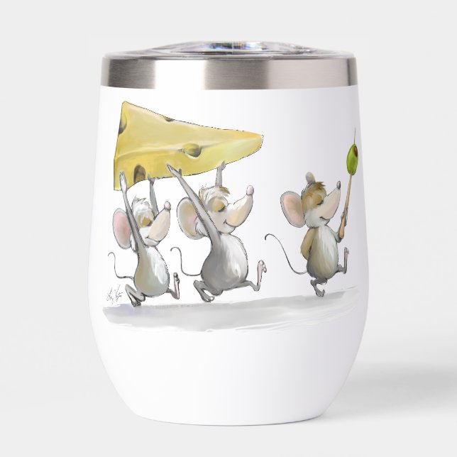 Käse (mit Oliven) Weintumbler (Vorderseite)