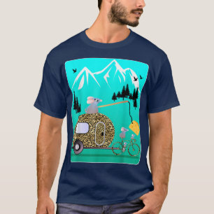 KÄSE MOTIVIERUNG MICE CAMPER BIKE TOUR BERG C T-Shirt