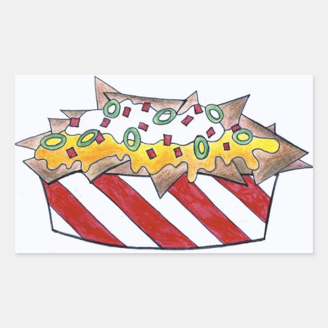 Käse Nachos Nacho Snack Chips Junk Food Stickers (Vorderseite)