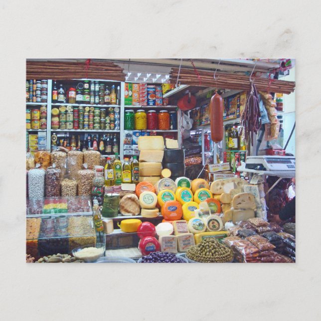 Käse, Oliven und Nuts Postkarte (Vorderseite)